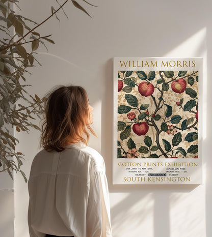 William Morris Canvas, William Morris Exhibition Print on Canvas, William Morris Print, Floral Canvas, Textiles Wall Art, Botanical Canvas