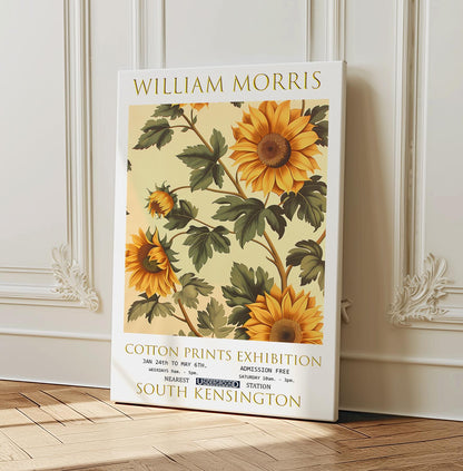 William Morris Sunflowers Canvas, William Morris Exhibition Print on Canvas, William Morris Print, Floral Canvas, Textiles Art, Home Decor