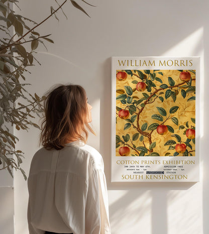 William Morris Canvas, William Morris Exhibition Poster, William Morris Print, Textiles Canvas, Floral Wall Art, Apple Tree Canvas Wall Art