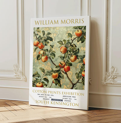 William Morris Canvas, William Morris Exhibition Poster, William Morris Print, Textiles Canvas, Floral Wall Art, Apple Tree Canvas Wall Art