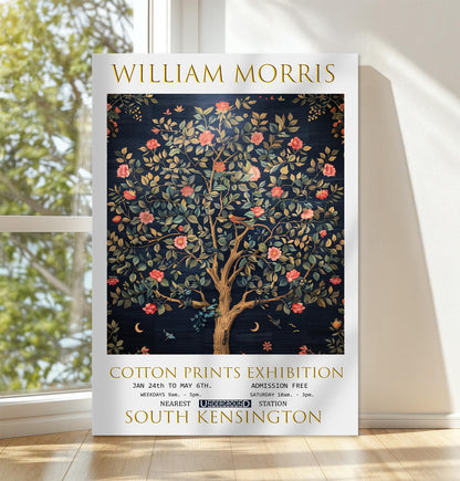 William Morris Tree Of Life Canvas, William Morris Exhibition Poster, William Morris Print, Textiles Canvas, Floral Wall Art, Wall Decor