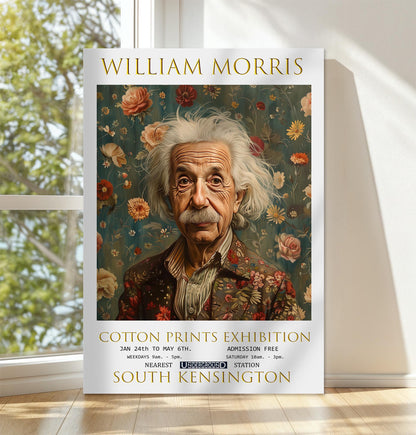 William Morris Canvas, William Morris Exhibition Poster, William Morris Print, Textile Canvas, Floral Wall Art, Albert Einstein Canvas Print