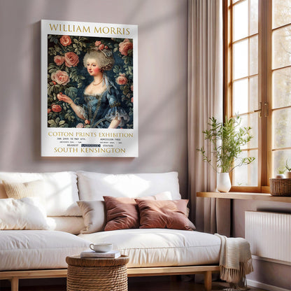 William Morris Marie AntoinetteCanvas, William Morris Exhibition Poster, William Morris Print, Textile Canvas, Floral Wall Art, Wall Decor