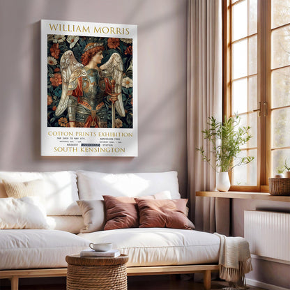 William Morris Canvas, William Morris Exhibition Poster, William Morris Print, Textile Canvas, Floral Wall Art, Alexander the Great Canvas