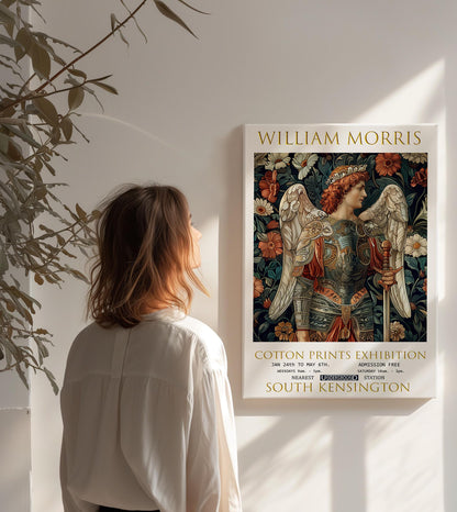 William Morris Canvas, William Morris Exhibition Poster, William Morris Print, Textile Canvas, Floral Wall Art, Alexander the Great Canvas