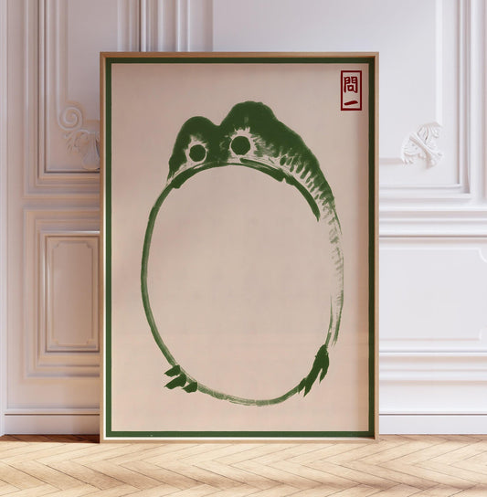 Matsumoto Hoji Art Print, Japanese Frog Poster, Matsumoto Hoji Vintage Art Print, Animal Art, Funny Animal Print, Animal Gift, A2/A3/A4/A5