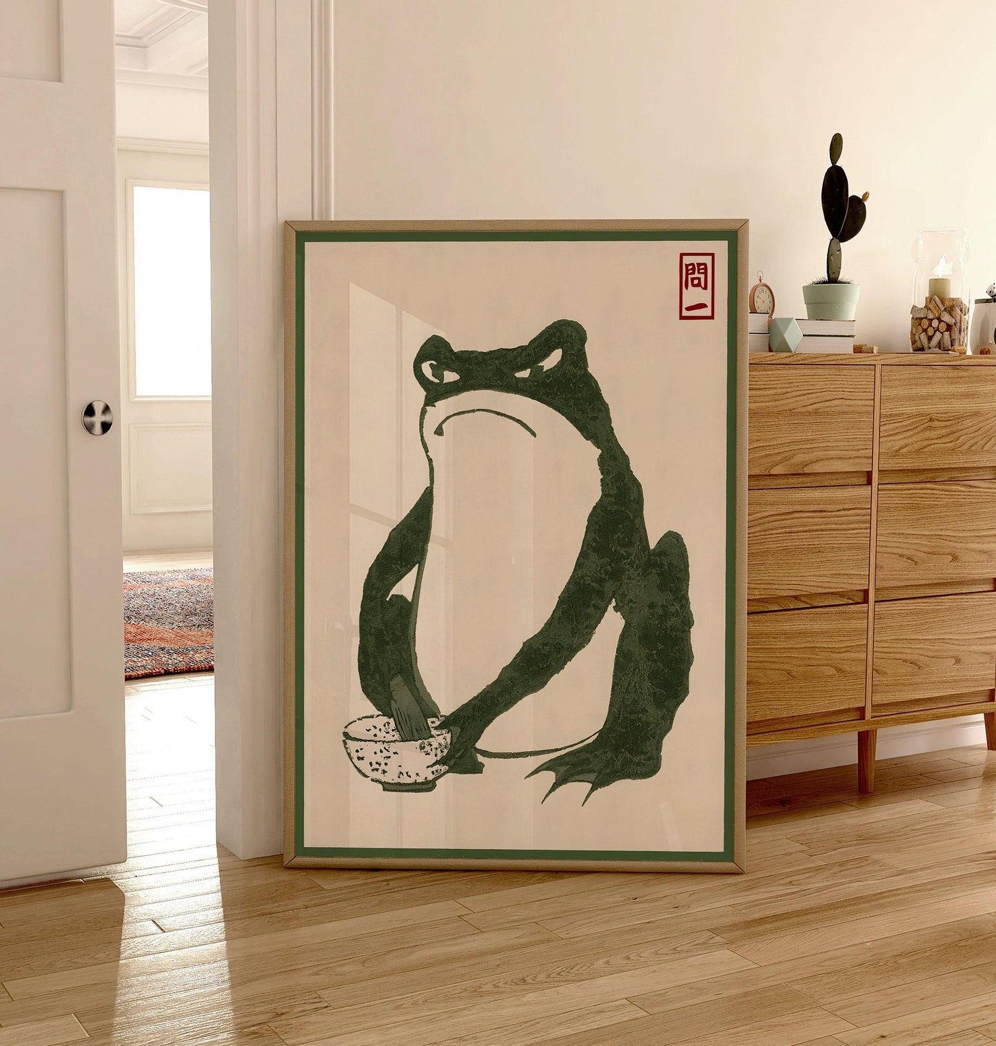 Matsumoto Hoji Art Print, Japanese Frog Poster, Frog, Matsumoto Hoji Animal Print, Frog Poster, Funny Animal Print, Animal Gift