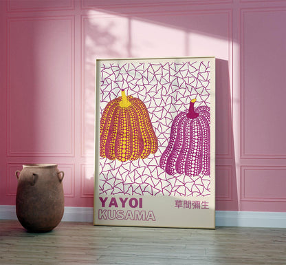 Japanese Exhibition Poster, Yayoi Kusama Art Print, Pumpkin, Japanese Wall Art Decor, Japanese Wall Art, Asian Art A2/A3/A4/A5