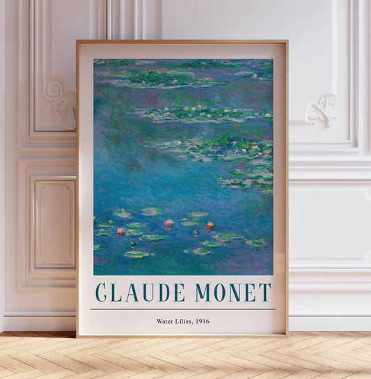 Claude Monet Poster, Water Lilies, Monet Print, Vintage Floral Décor, Water Decor, Nature & Scenery Art, Floral Décor, Gift, A2/A3/A4/A5