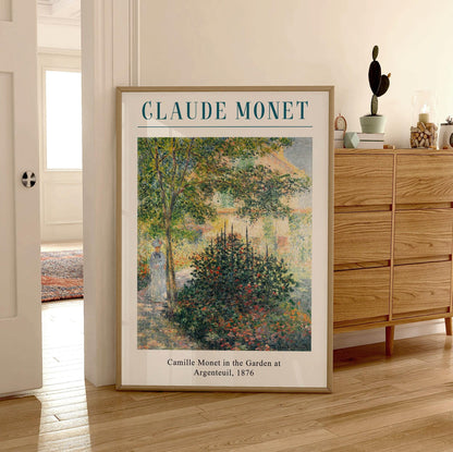 Claude Monet Poster, Camille Monet in the Garden, Monet Print, Floral Wall Print, Garden, Scenery, Nature, Gift Idea, A2/A3/A4/A5