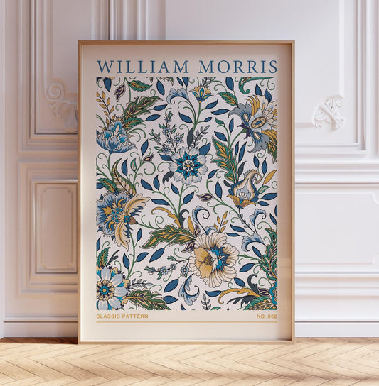 William Morris Floral Art Print, William Morris Exhibition Poster, Vintage Patten Poster, Floral Decor, Vintage Print, William Morris