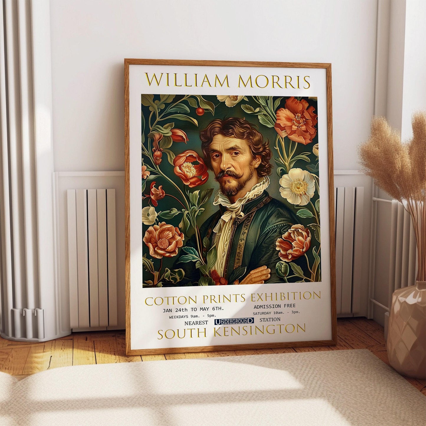 William Morris Print, William Morris Exhibition Print, William Morris Poster, Textiles Art, Floral Poster, Christopher Columbus Poster Print