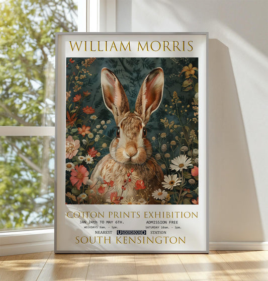 William Morris Hare Print, William Morris Exhibition Print, William Morris Art Poster, Vintage Poster, Textiles Art, Vintage Wall Art, Gift