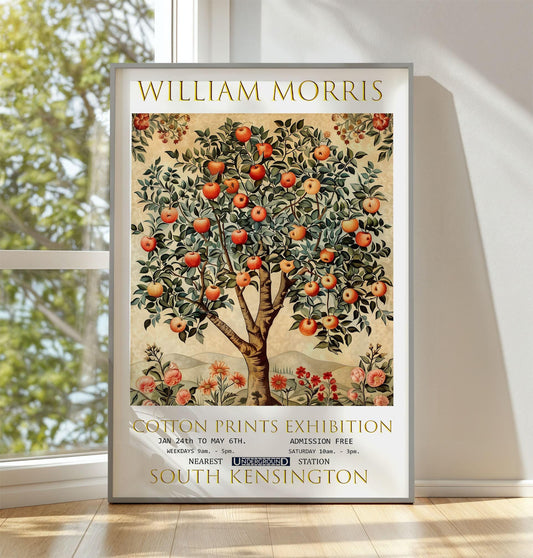 William Morris Apple Tree Print, William Morris Exhibition Print, William Morris Poster, Vintage Poster, Textile Design, Vintage Wall Art