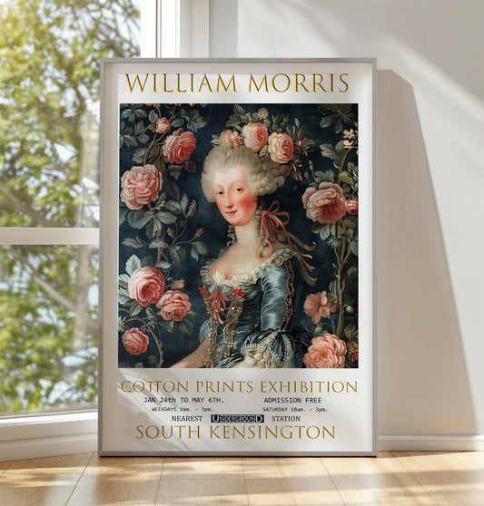 William Morris Marie Antoinette Print, William Morris Exhibition Print, William Morris Poster, Vintage Print, Textiles Art, Vintage Wall Art