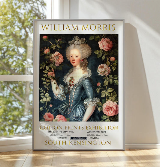 William Morris Print, William Morris Exhibition Print, William Morris Poster,, Textiles Art, Vintage Wall Art Marie Antoinette Poster Print