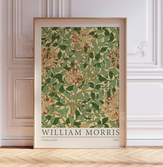 William Morris Print, William Morris Exhibition Print, William Morris Poster, Vintage Wall Art, Morris Flower Pattern, Floral Art Nouveau