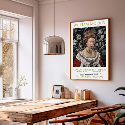 William Morris Queen Elizabeth II Print, William Morris Exhibition Print, William Morris Poster, Textiles Art, Floral Poster, A1/A2/A3/A4/A5