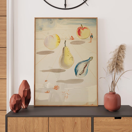 Salvador Dali Poster, Fruits, Salvador Dalí Print, Vintage Home Décor, Wall Art Décor. Food Art, Gift Idea, A2/A3/A4/A5