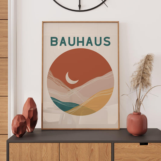 Bauhaus Wall Art: Retro Print, Bauhaus Print, Minimalist Wall Art, Retro Bedroom Décor, Vintage Wall Décor, Art Gift Idea, A2/A3/A4/A5