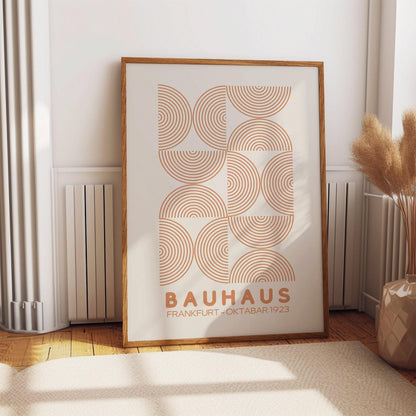 Bauhaus Exhibition Poster: Retro Poster, Bauhaus Print, Minimalist Poster, Retro Print, Beige - Home Office Décor, Gift Idea, A1/A2/A3/A4/A5