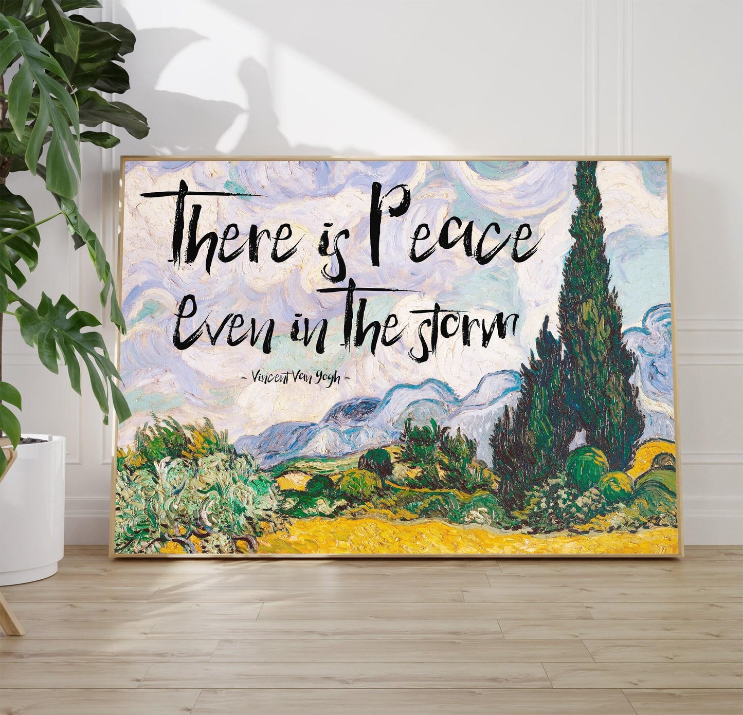 Van Gogh Wall Art, "There is Peace Even In The Storm", Van Gogh Print, Altered Art, Eclectic Décor, Altered Art Print , Gift, A2/A3/A4/A5