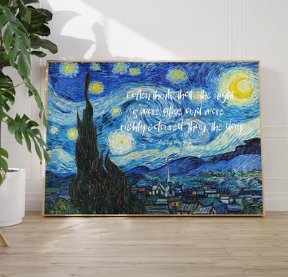Van Gogh Print, Starry Night, Van Gogh Poster, Altered Art Print, Eclectic Home Décor, Altered Art, Classic Famous Painting, A2/A3/A4/A5