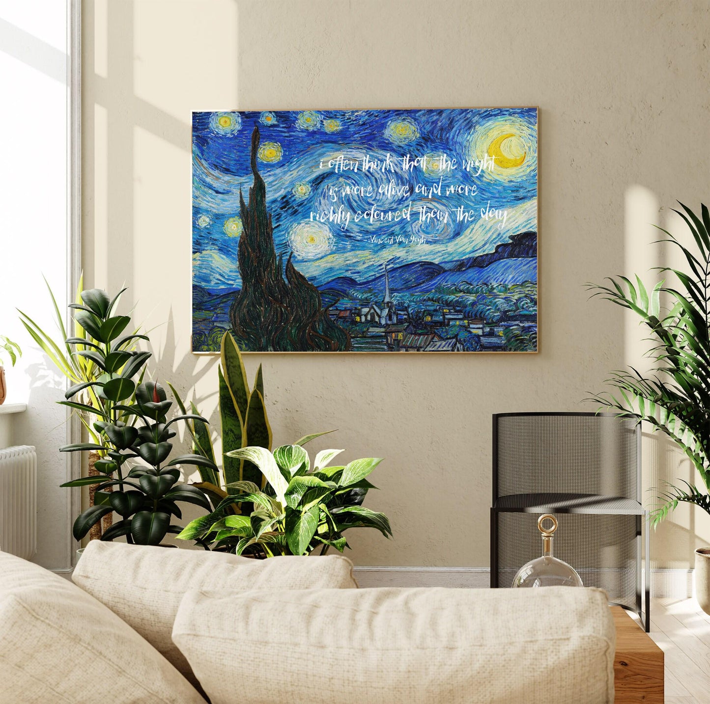 Van Gogh Print, Starry Night, Van Gogh Poster, Altered Art Print, Eclectic Home Décor, Altered Art, Classic Famous Painting, A2/A3/A4/A5