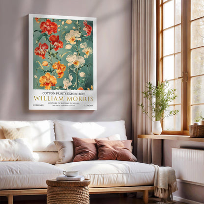 William Morris Canvas, William Morris Exhibition Print on Canvas, William Morris Print, Floral Canvas, Textiles Wall Art, Orchids Canvas