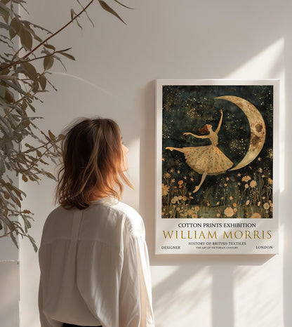 William Morris Canvas, William Morris Exhibition Print on Canvas, William Morris Print, Floral Canvas, Textiles Wall Art, Ballerina Canvas