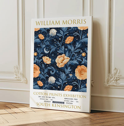 William Morris Flowers Canvas, William Morris Exhibition Print on Canvas, William Morris Print, Floral Canvas, Textiles Wall Art, Home Decor