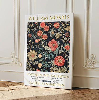 William Morris Canvas, William Morris Exhibition Print on Canvas, William Morris Print, Floral Canvas, Textiles Wall Art, Botanical Canvas