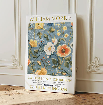 William Morris Botanical Canvas, William Morris Exhibition Print on Canvas, William Morris Print, Floral Canvas, Textiles Art, Home Decor