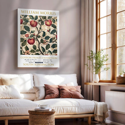 William Morris Canvas, William Morris Exhibition Print on Canvas, William Morris Print, Floral Canvas, Textiles Wall Art, Botanical Canvas