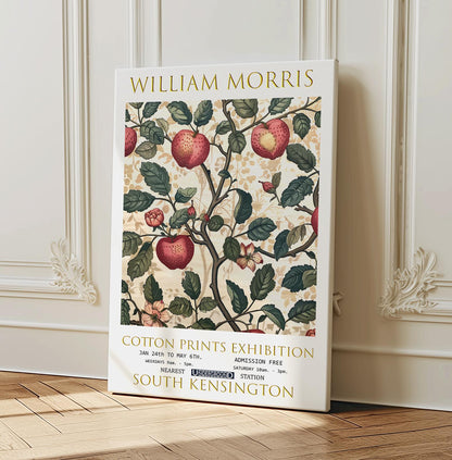 William Morris Canvas, William Morris Exhibition Print on Canvas, William Morris Print, Floral Canvas, Textiles Wall Art, Apple Tree Canvas