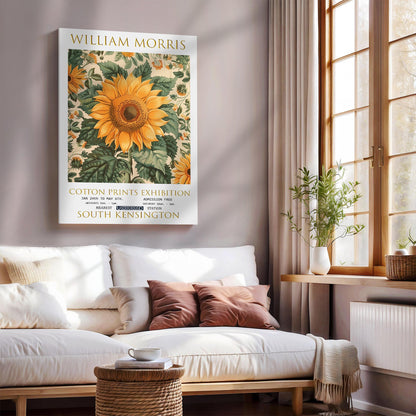 William Morris Sunflower Canvas, William Morris Exhibition Print on Canvas, William Morris Print, Floral Canvas, Textiles Art, Wall Decor