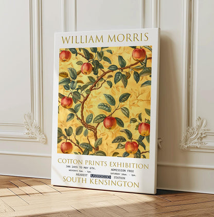 William Morris Canvas, William Morris Exhibition Poster, William Morris Print, Textiles Canvas, Floral Wall Art, Apple Tree Canvas Wall Art