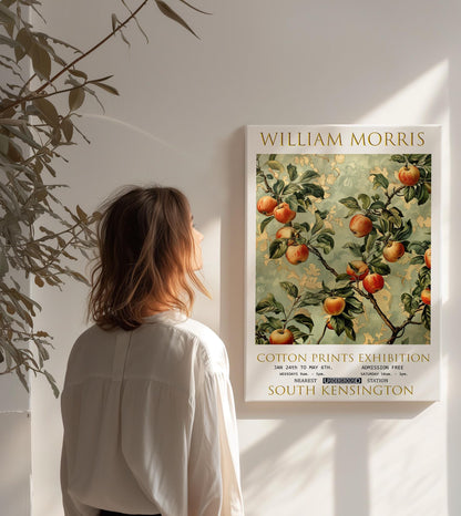 William Morris Canvas, William Morris Exhibition Poster, William Morris Print, Textiles Canvas, Floral Wall Art, Apple Tree Canvas Wall Art