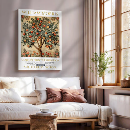 William Morris Canvas, William Morris Exhibition Poster, William Morris Print, Textiles Canvas, Floral Wall Art, Apple Tree Canvas Art Print