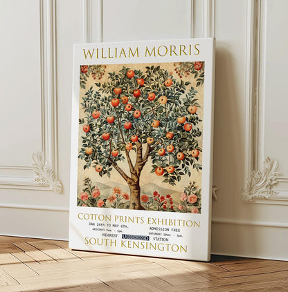 William Morris Canvas, William Morris Exhibition Poster, William Morris Print, Textiles Canvas, Floral Wall Art, Apple Tree Canvas Art Print