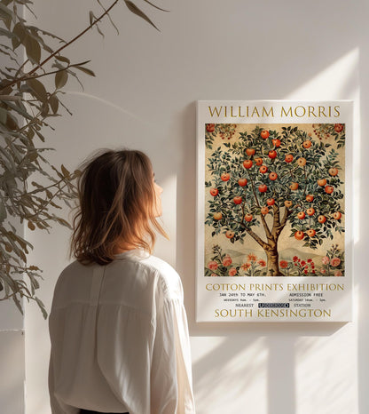 William Morris Canvas, William Morris Exhibition Poster, William Morris Print, Textiles Canvas, Floral Wall Art, Apple Tree Canvas Art Print