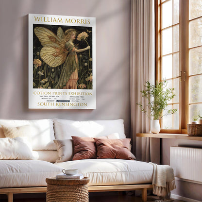 William Morris Angle Canvas, William Morris Exhibition Poster, William Morris Print, Textiles Canvas, Floral Wall Art, Angle Canvas Wall Art