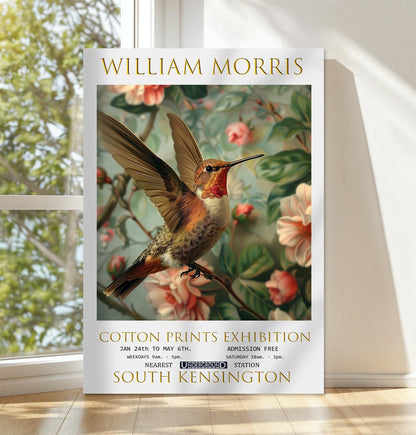 William Morris Hummingbird Canvas, William Morris Exhibition Poster, William Morris Print, Textiles Canvas, Floral Wall Art, Wall Decor