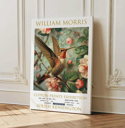 William Morris Hummingbird Canvas, William Morris Exhibition Poster, William Morris Print, Textiles Canvas, Floral Wall Art, Wall Decor