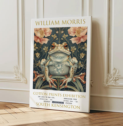 William Morris Frog Canvas, William Morris Exhibition Poster, William Morris Print, Textiles Canvas, Floral Wall Art, Gift Idea, Wall Decor