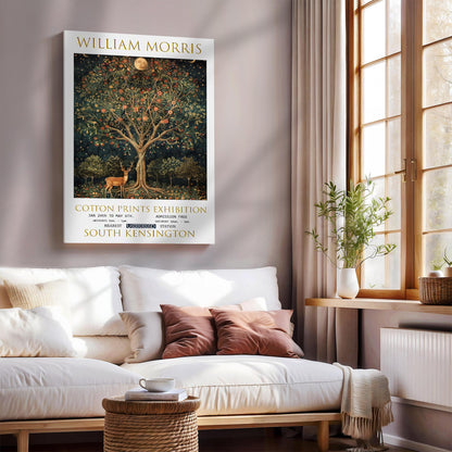 William Morris Tree Of Life Canvas, William Morris Exhibition Poster, William Morris Print, Textiles Canvas, Floral Wall Art, Home Decor