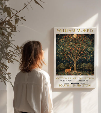 William Morris Tree Of Life Canvas, William Morris Exhibition Poster, William Morris Print, Textiles Canvas, Floral Wall Art, Home Decor