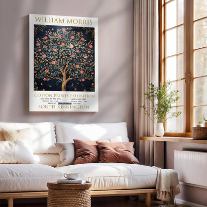 William Morris Tree Of Life Canvas, William Morris Exhibition Poster, William Morris Print, Textiles Canvas, Floral Wall Art, Wall Decor