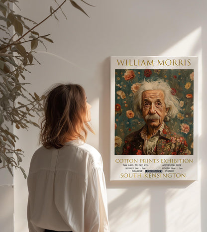 William Morris Canvas, William Morris Exhibition Poster, William Morris Print, Textile Canvas, Floral Wall Art, Albert Einstein Canvas Print