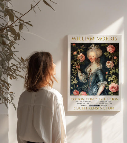 William Morris Marie Antoinette Canvas, William Morris Exhibition Poster, William Morris Print, Textile Canvas, Floral Wall Art, Home Decor